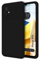 Накладка силиконовая Silicone Cover для Xiaomi Poco M5 чёрная