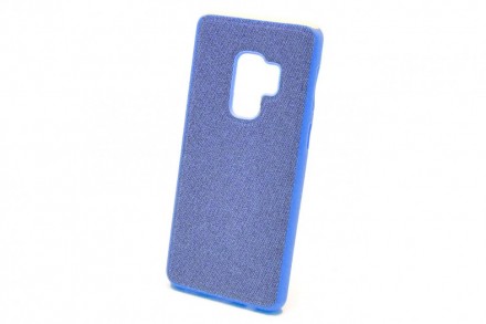 Накладка силиконовая для Samsung Galaxy S9 Plus SM-G965 синяя ткань