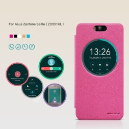 Чехол Nillkin Sparkle Series для Asus Zenfone Selfie ZD551KL Rose (малиновый)