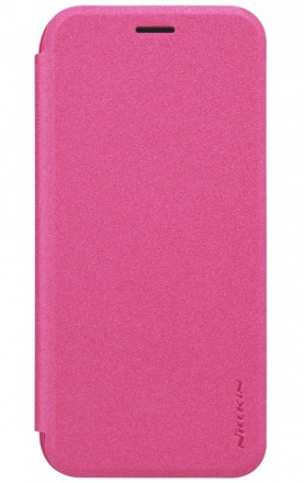 Чехол-книжка Nillkin Sparkle Series для Samsung Galaxy J7 (2017) J730 розовый