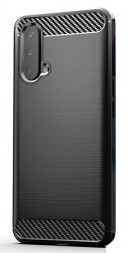 Накладка силиконовая для OnePlus Nord CE 5G карбон сталь черная