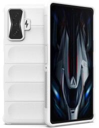Накладка силиконовая для Xiaomi Poco F4 GT противоударная белая