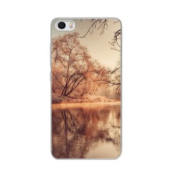 Накладка силиконовая для Xiaomi Mi 5 Пейзаж &quot;Деревья и Река&quot;