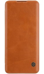 Чехол Nillkin Qin Leather Case для Xiaomi Mi 10 Lite коричневый