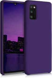 Накладка силиконовая Silicone Cover для Samsung Galaxy A41 A415 фиолетовая
