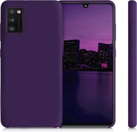 Накладка силиконовая Silicone Cover для Samsung Galaxy A41 A415 фиолетовая