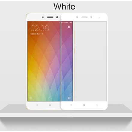 Защитное стекло для Xiaomi Redmi Note 4X полноэкранное белое