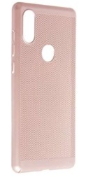 Накладка пластиковая для Xiaomi Mi8 SE с перфорацией розовая