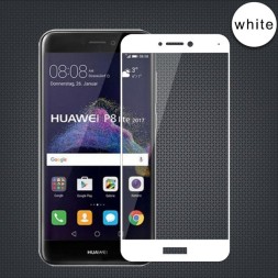 Защитное стекло для Huawei Honor 8 Lite (P8 Lite 2017) полноэкранное белое 5D