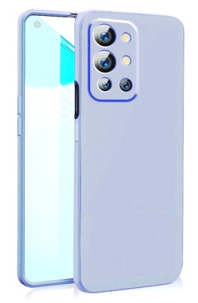 Накладка силиконовая Soft Touch для OnePlus 9R голубая