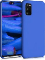 Накладка силиконовая Silicone Cover для Samsung Galaxy A41 A415 синяя