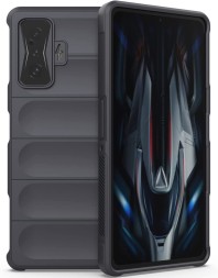 Накладка силиконовая для Xiaomi Poco F4 GT противоударная тёмно-серая
