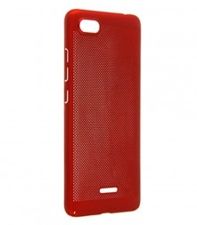 Накладка пластиковая для Xiaomi Redmi 6A с перфорацией красная