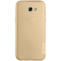 Накладка силиконовая Nillkin Nature TPU Case для Samsung Galaxy A3 (2017) A320 прозрачно-золотая