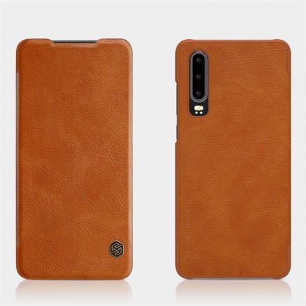 Чехол Nillkin Qin Leather Case для Huawei P30 коричневый