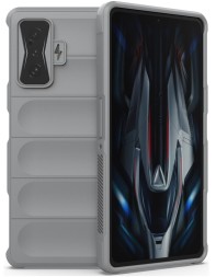 Накладка силиконовая для Xiaomi Poco F4 GT противоударная серая