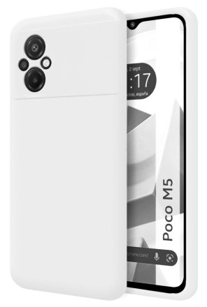 Накладка силиконовая Silicone Cover для Poco M5 белая