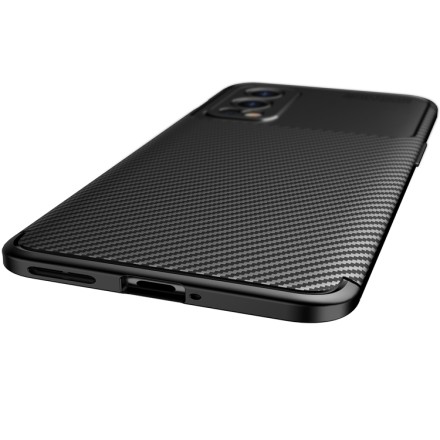 Накладка силиконовая для OnePlus Nord 2 5G под карбон чёрная