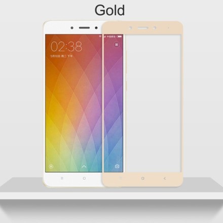 Защитное стекло для Xiaomi Redmi Note 4X полноэкранное золотое