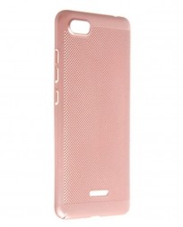 Накладка пластиковая для Xiaomi Redmi 6A с перфорацией розовая