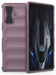Накладка силиконовая для Xiaomi Poco F4 GT противоударная фиолетовая