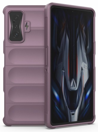 Накладка силиконовая для Poco F4 GT противоударная фиолетовая