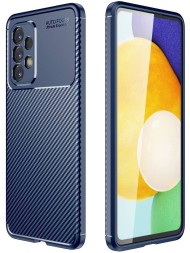 Накладка силиконовая для Samsung Galaxy A53 5G A536 под карбон синяя