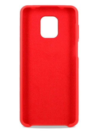 Накладка силиконовая Soft Touch для Xiaomi Redmi Note 9 Pro / Xiaomi Redmi Note 9S красная