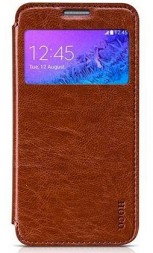 Чехол HOCO Crystal View для Samsung Galaxy Alpha G850 коричневый с окном