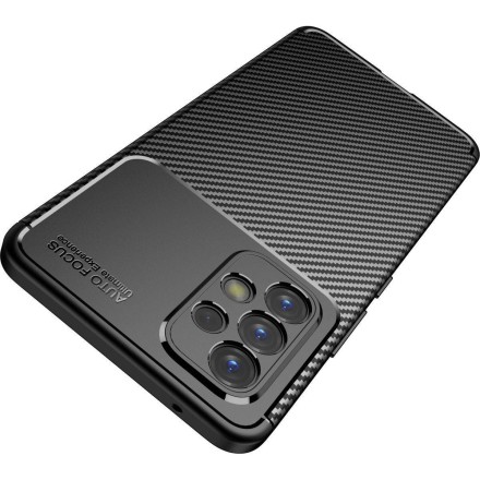 Накладка силиконовая для Samsung Galaxy A53 5G A536 под карбон чёрная
