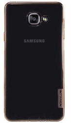 Накладка силиконовая Nillkin Nature TPU Case для Samsung Galaxy A5 (2016) A510 прозрачно-золотая