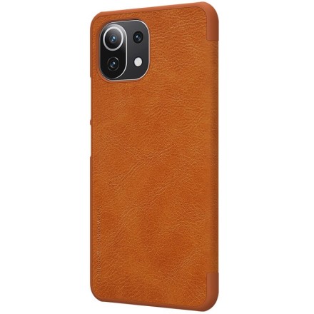 Чехол-книжка Nillkin Qin Leather Case для Xiaomi Mi 11 Lite коричневый