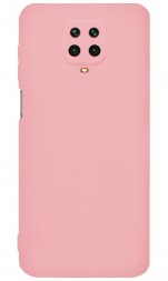 Накладка силиконовая Silicone Cover для Xiaomi Redmi Note 9 Pro / Note 9S розовая