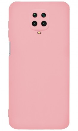 Накладка силиконовая Silicone Cover для Xiaomi Redmi Note 9 Pro / Xiaomi Redmi Note 9S розовая