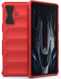 Накладка силиконовая для Xiaomi Poco F4 GT противоударная красная