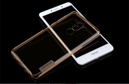 Накладка силиконовая Nillkin Nature TPU Case для Huawei Mate 9 lite / Honor 6X прозрачно-золотая