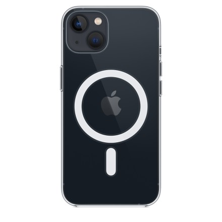 Накладка силиконовая MagSafe для Apple iPhone 13 прозрачная