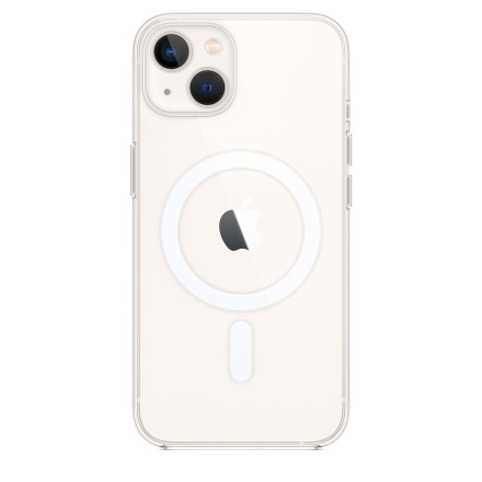 Накладка силиконовая MagSafe для Apple iPhone 13 прозрачная
