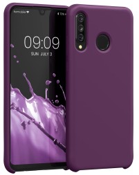 Накладка силиконовая Silicone Cover для Huawei P30 Lite / Nova 4e / Honor 20s фиолетовая