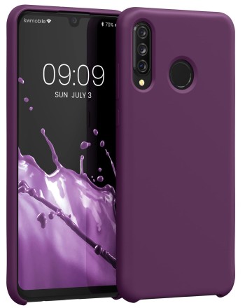 Накладка силиконовая Silicone Cover для Huawei P30 Lite / Nova 4e / Honor 20s фиолетовая