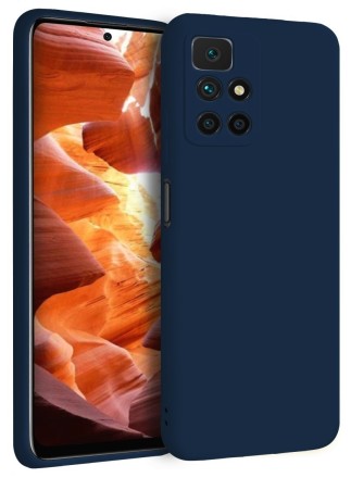 Накладка силиконовая Silicone Cover для Poco M4 Pro 5G / Xiaomi Redmi Note 11S 5G синяя