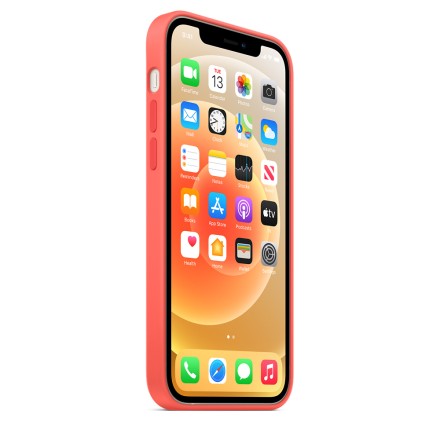 Накладка силиконовая Apple Silicone Case MagSafe для iPhone 12 / 12 Pro MHL03ZE/A розовый цитрус