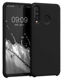 Накладка силиконовая Silicone Cover для Huawei P30 Lite / Nova 4e / Honor 20s чёрная
