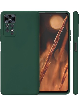 Накладка силиконовая Silicone Cover для Xiaomi Redmi Note 11 Pro / Xiaomi Redmi Note 11 Pro 5G / Xiaomi Redmi Note 12 Pro 4G зелёная