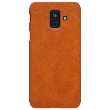 Чехол Nillkin Qin Leather Case для Samsung Galaxy A6 (2018) A600 коричневый