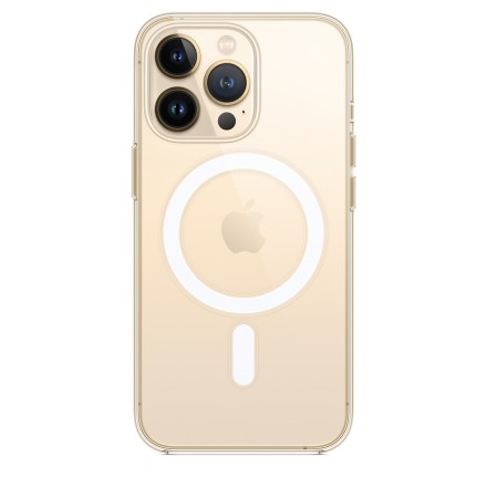 Накладка силиконовая MagSafe для Apple iPhone 13 Pro прозрачная