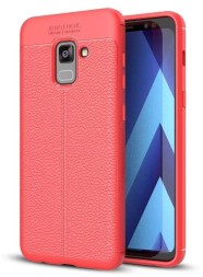 Накладка силиконовая для Samsung Galaxy A8 (2018) A530 под кожу красная