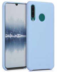 Накладка силиконовая Silicone Cover для Huawei P30 Lite / Nova 4e / Honor 20s голубая