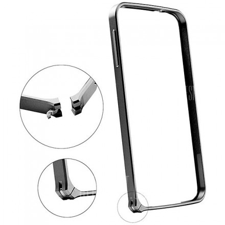 Бампер Usams Wing Series металлический для Samsung Galaxy S5 G900 серебристый