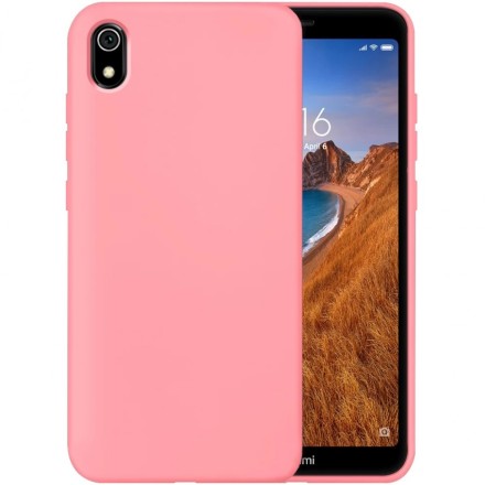 Накладка силиконовая Silicone Cover для Xiaomi Redmi 7A розовая